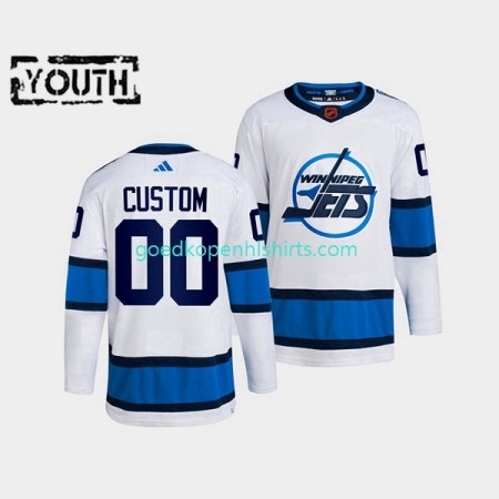 Winnipeg Jets Custom Adidas 2022 Reverse Retro Wit Authentic Shirt - Kinderen